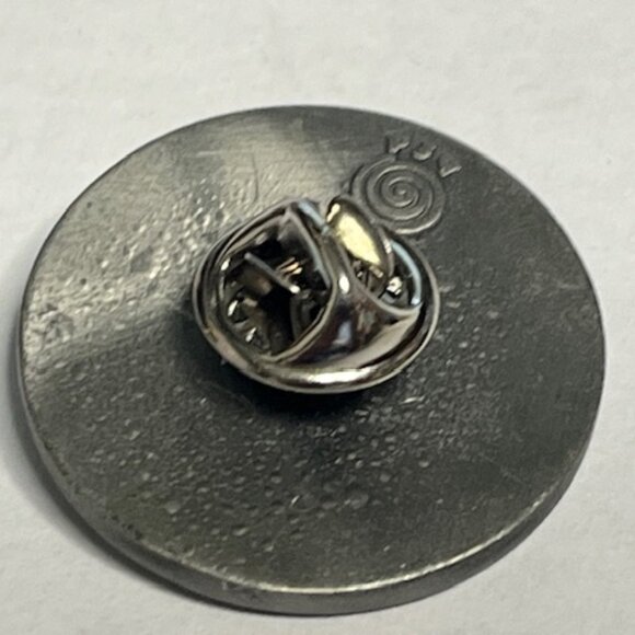 Acorn & Oak Leaf Pewter Sculpted Autumn Hat Lapel Vest Pin Round 1" - Picture 8 of 8